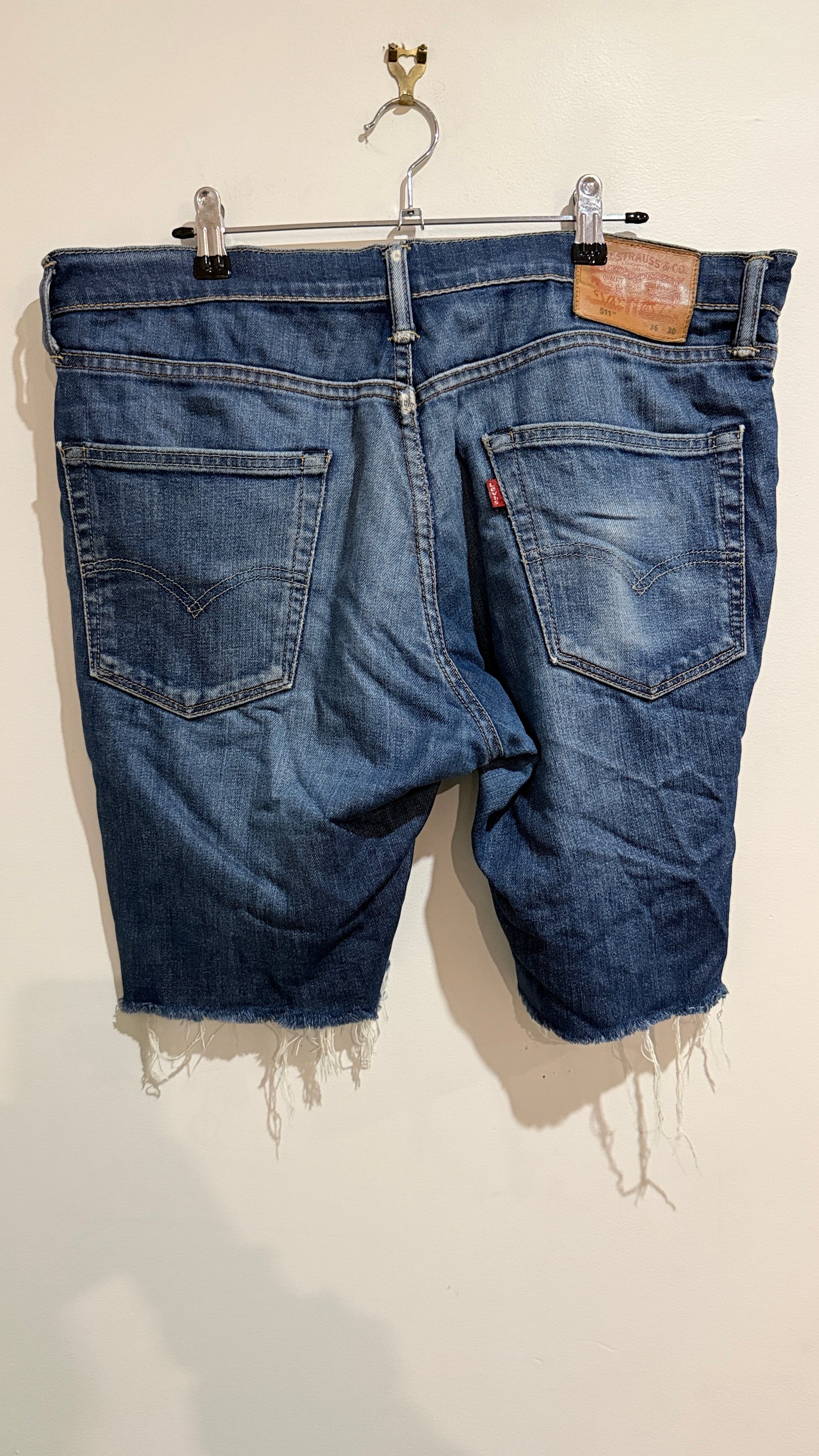 Levi's 511 Size 36 Distressed Cutoff Denim Shorts