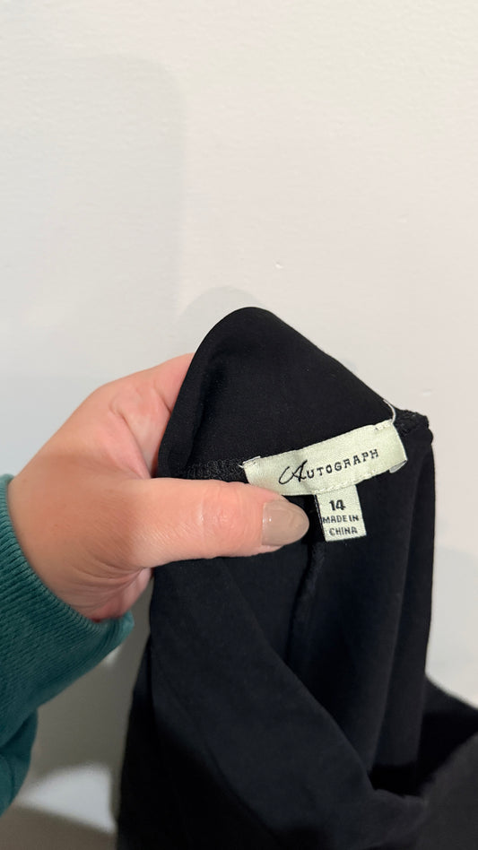 Autograph Size 14-16 (96cm waist) Black Pencil Skirt