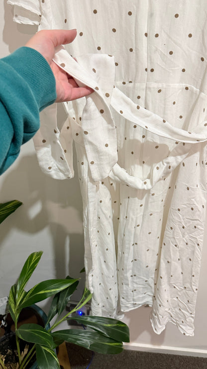 City Chic Size M (18) Polka Dot Wrap Front Dress