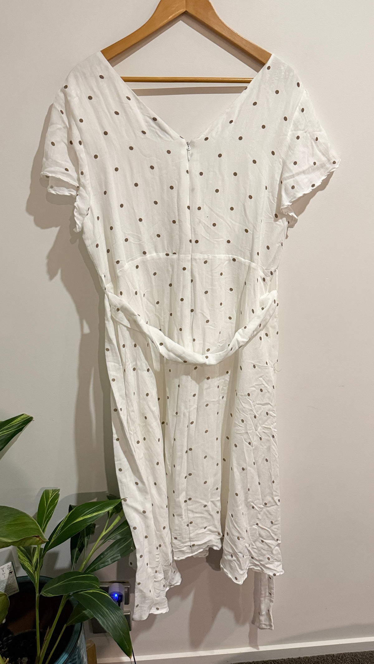 City Chic Size M (18) Polka Dot Wrap Front Dress