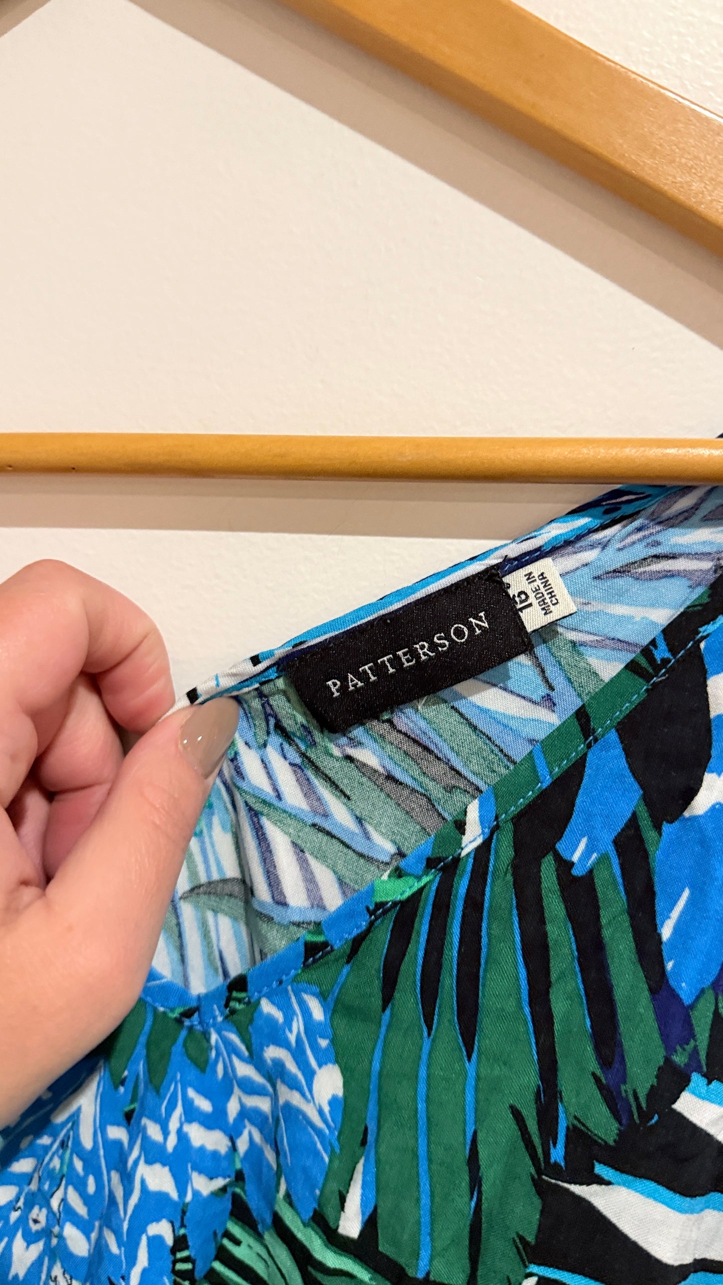 Patterson Size 16 Tropical Palm Print Top