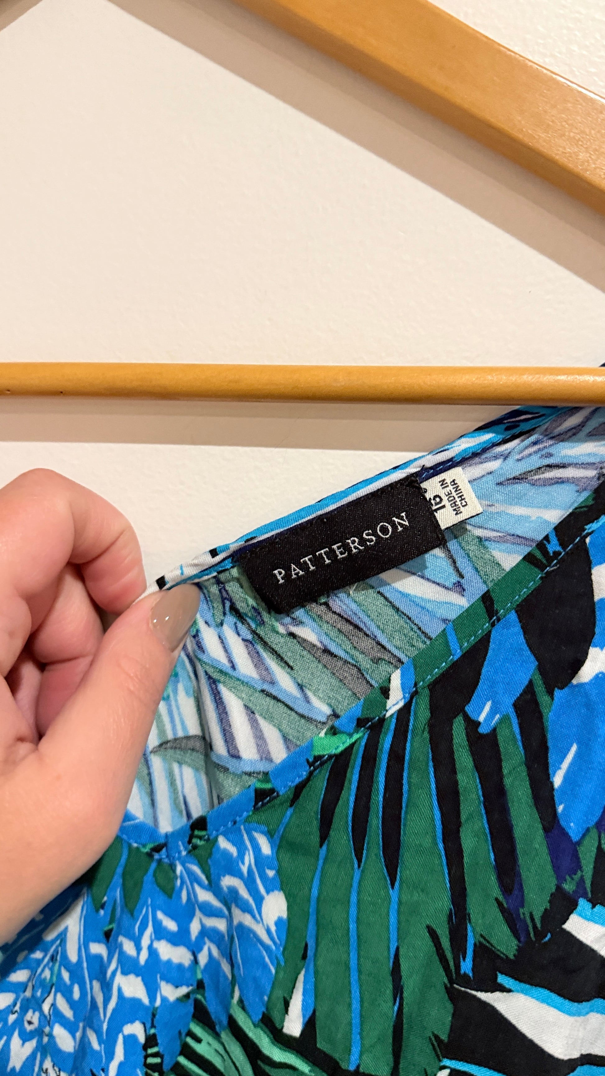 Patterson Size 16 Tropical Palm Print Top