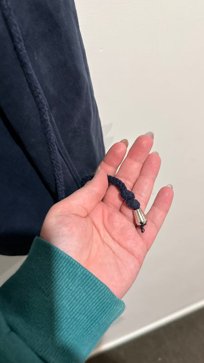 Pagani Size S Navy Fleece Hooded Pea Coat