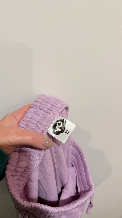 YO Size 12 Lilac Fleece Jogger Sweatpants