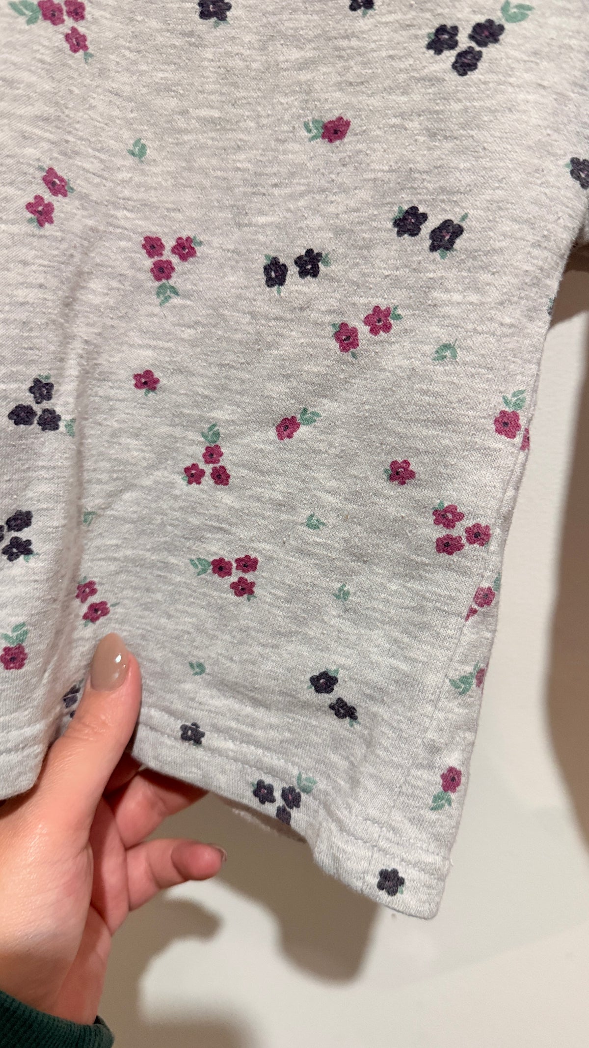 Mini Mango Kids Size 8 Floral Print Cropped Hoodie