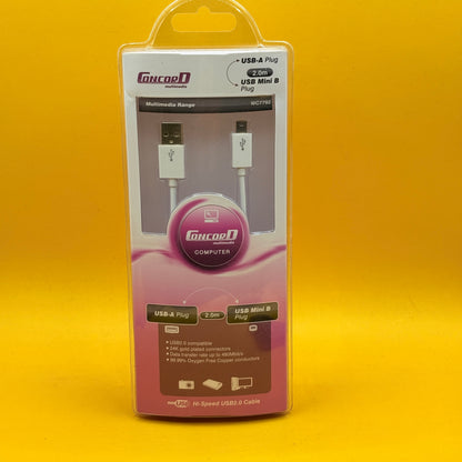 Concord USB-A to Mini-B USB 2.0 Cable 2m