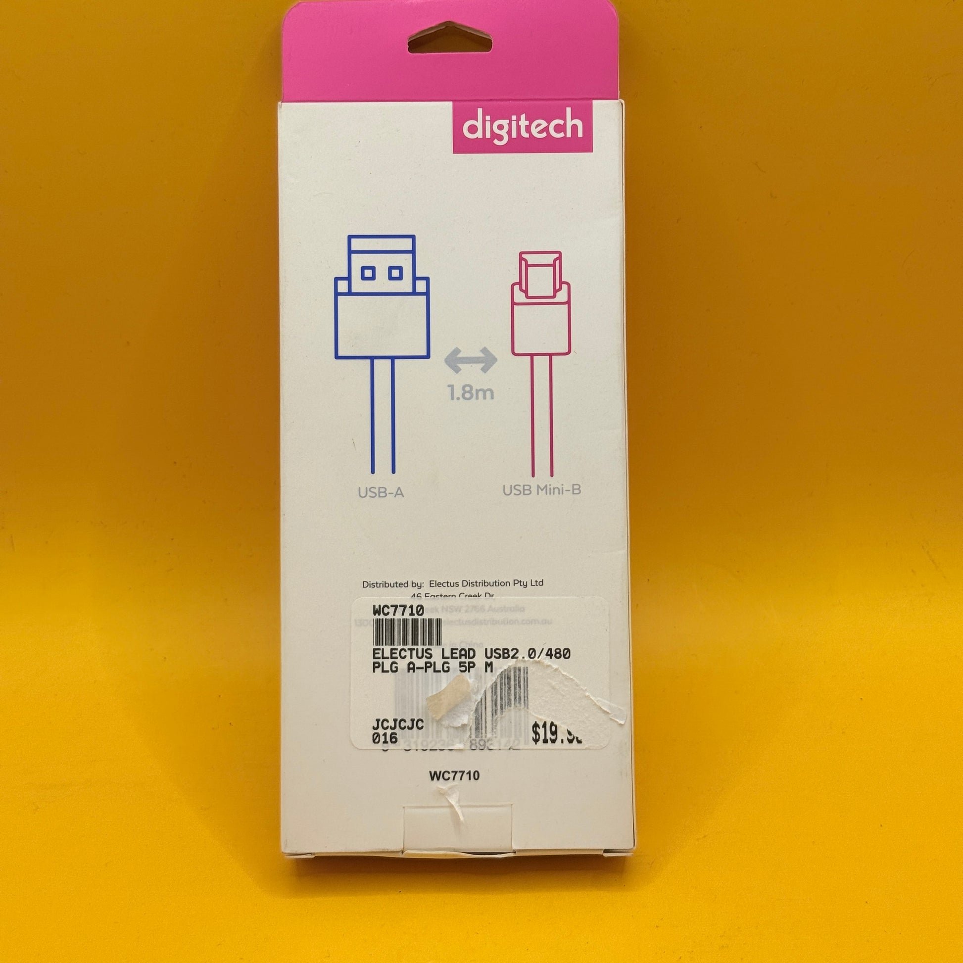 Digitech USB-A to Mini-B USB 2.0 Cable 1.8m