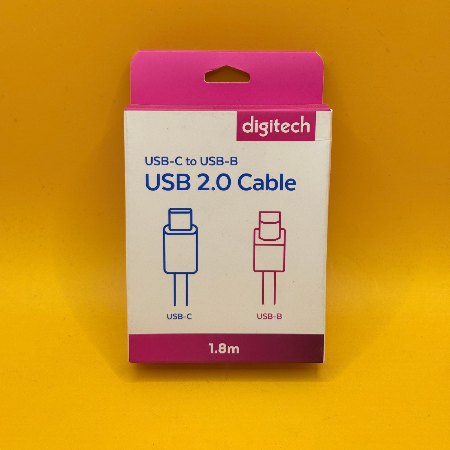 Digitech USB-C to USB-B USB 2.0 Cable 1.8m