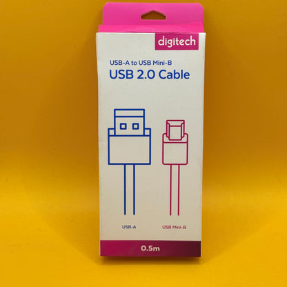 Digitech USB-A to Mini-B USB 2.0 Cable 0.5m