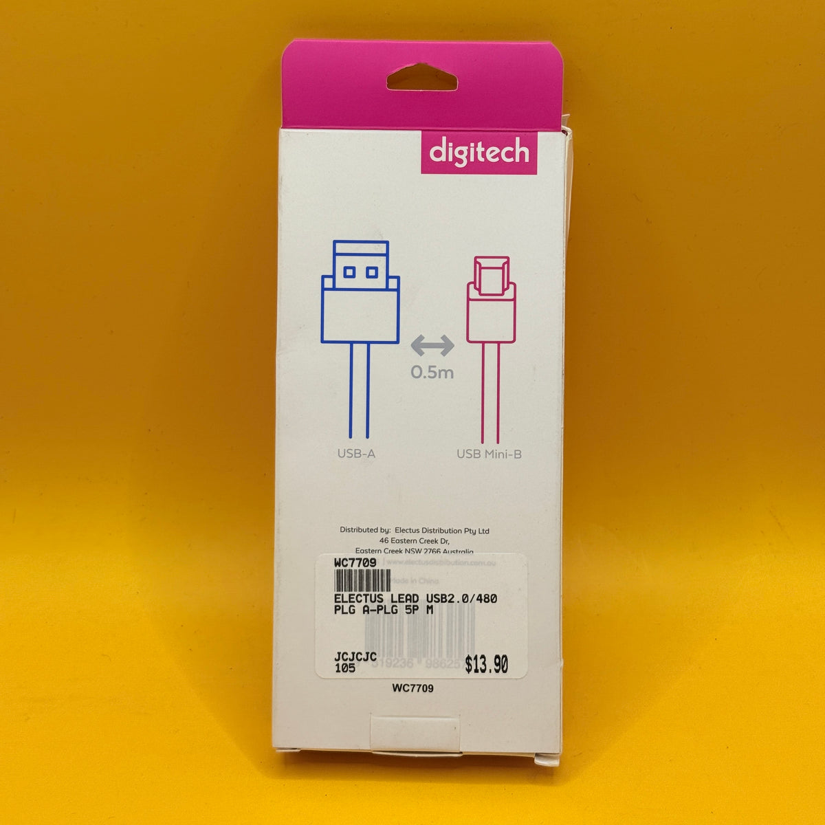 Digitech USB-A to Mini-B USB 2.0 Cable 0.5m