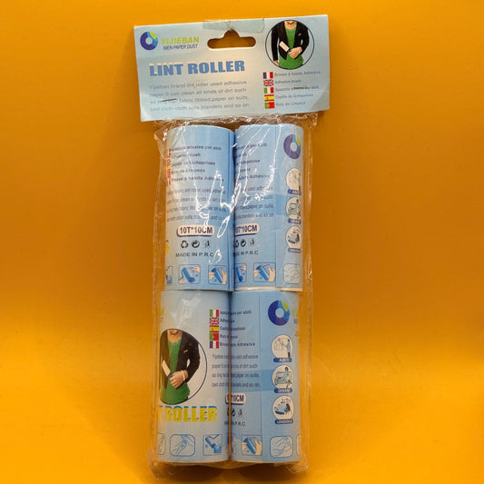 Yueban Adhesive Lint Roller Refills 4 Pack 10cm