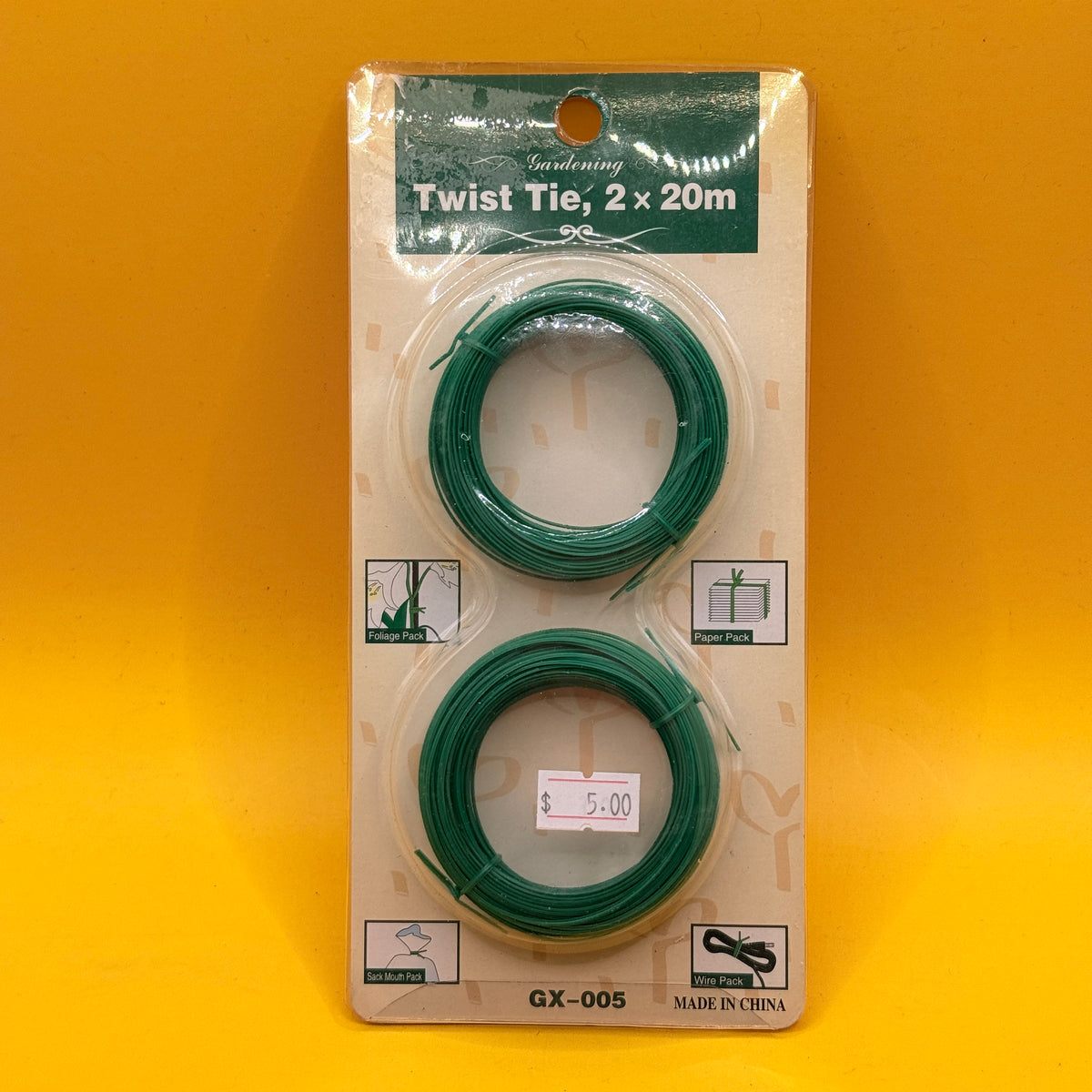 Green Gardening Twist Tie 2 x 20m Pack