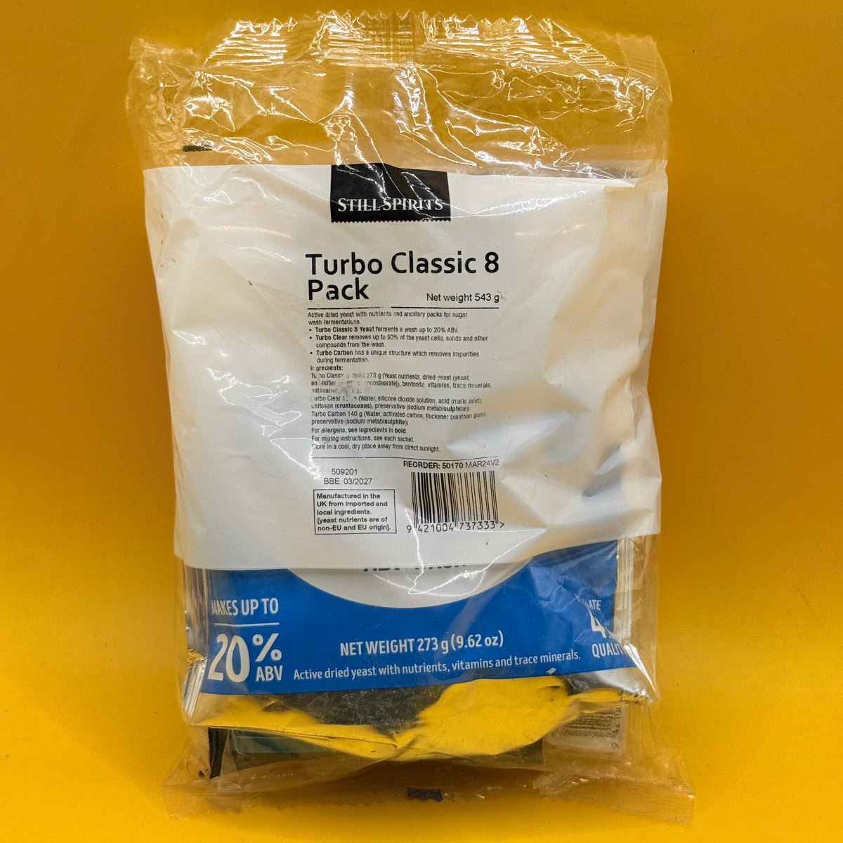 Still Spirits Turbo Classic 8 Fermentation Pack 543g