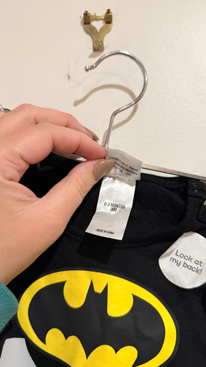 Batman Character Baby Romper Size 0–3 Months