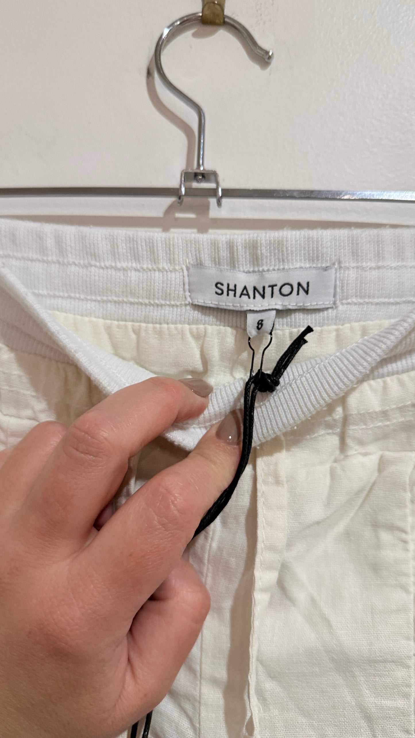 Shanton White Linen Blend Ranger Pants Size 8