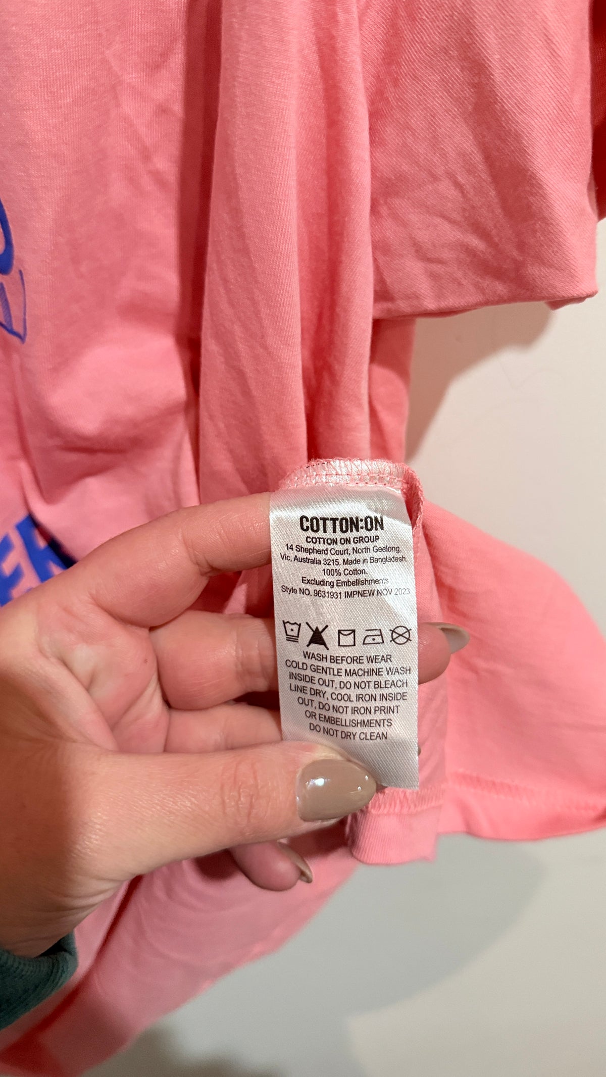 Cotton On Everyday Upstander Pink T-Shirt Size 3XL