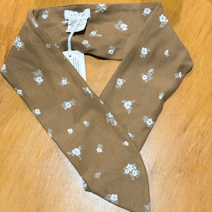 Jamie Kay Brown Floral Supima Cotton Baby Leggings