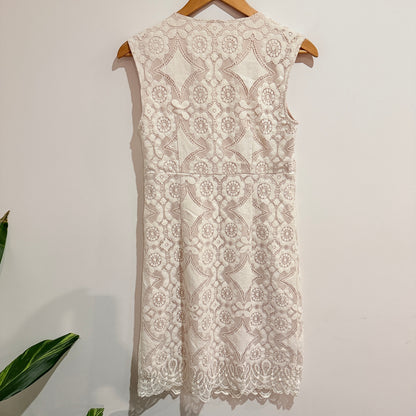 Stella Cream Lace Sleeveless Dress Size 8
