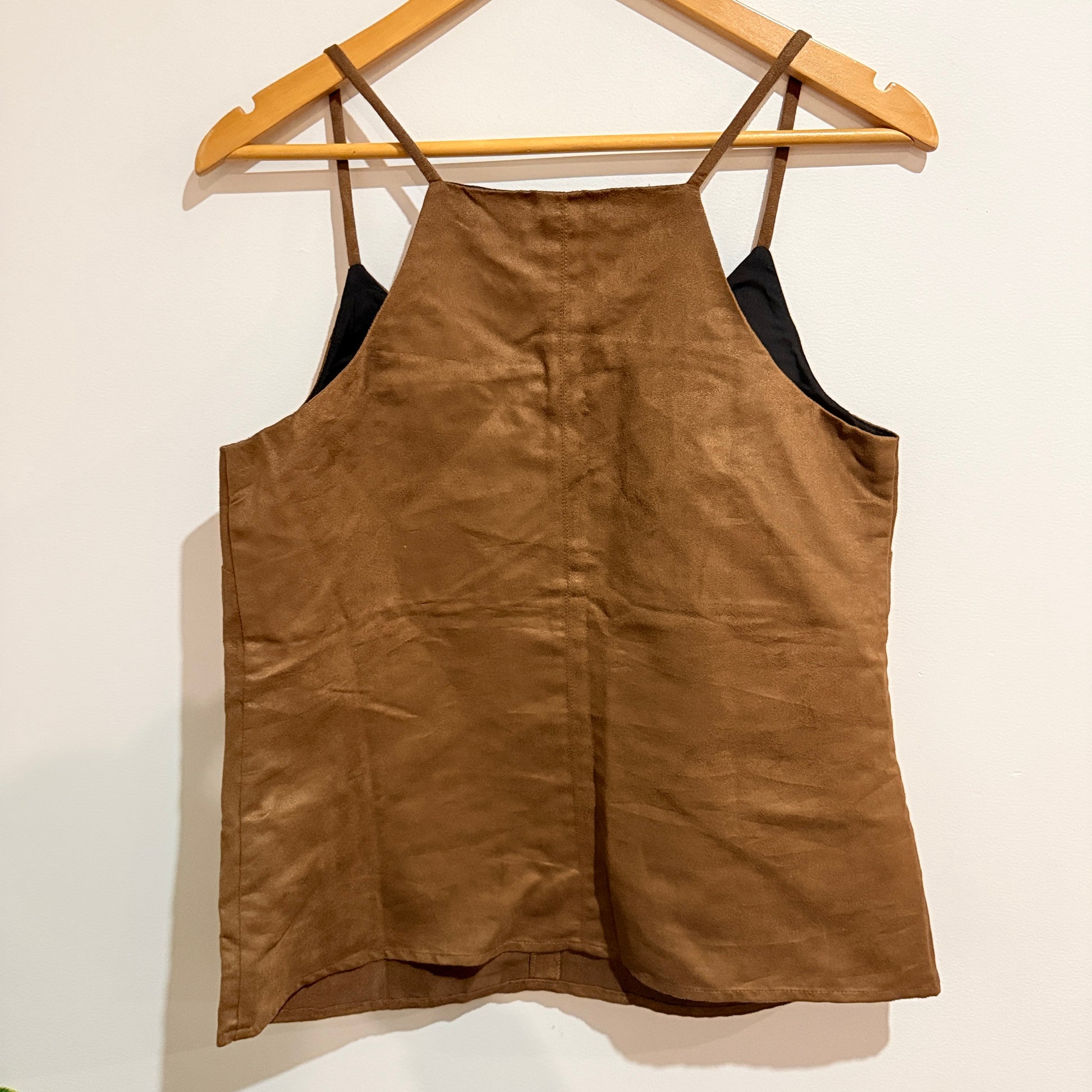 Urban Precinct Tan Faux Suede Cami Top Size 12