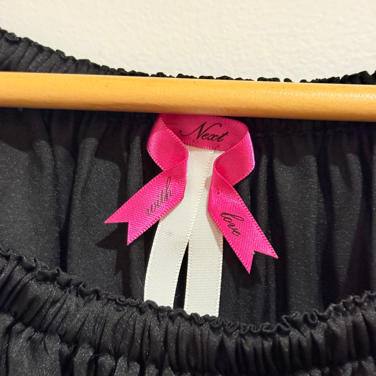 Next Black Satin Blouson Top Size 12
