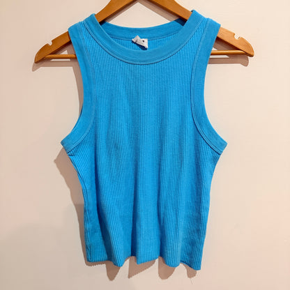 Cotton On Blue Ribbed Sleeveless Top Size M