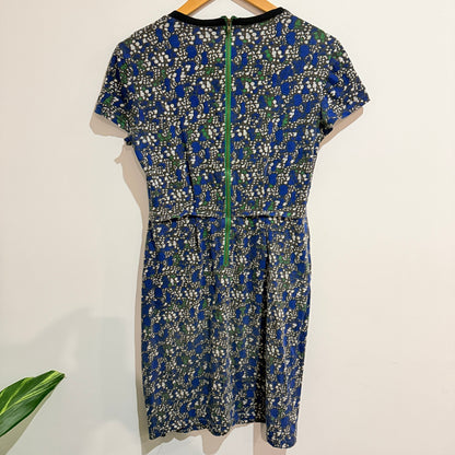 Kate Sylvester Blue Floral Print Dress Size S