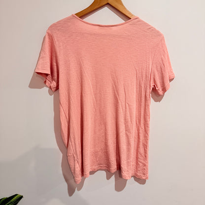 Betty Basics Pink Twist Front T-Shirt Size S