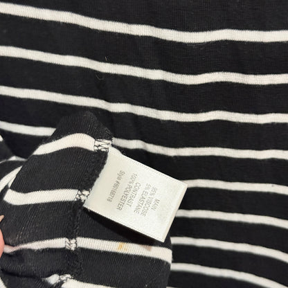 Witchery Black & White Striped Sheer Sleeve Top Size S