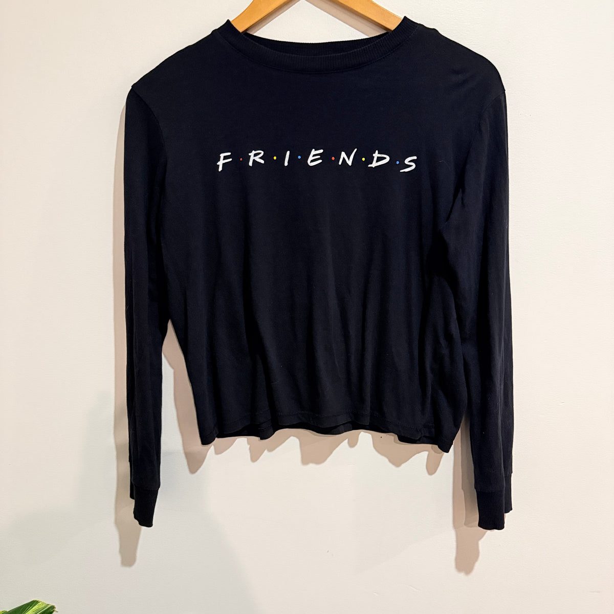 Friends Black Long Sleeve Graphic Top Size M