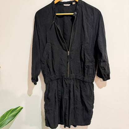Country Road Black Zip Front Playsuit Size 10