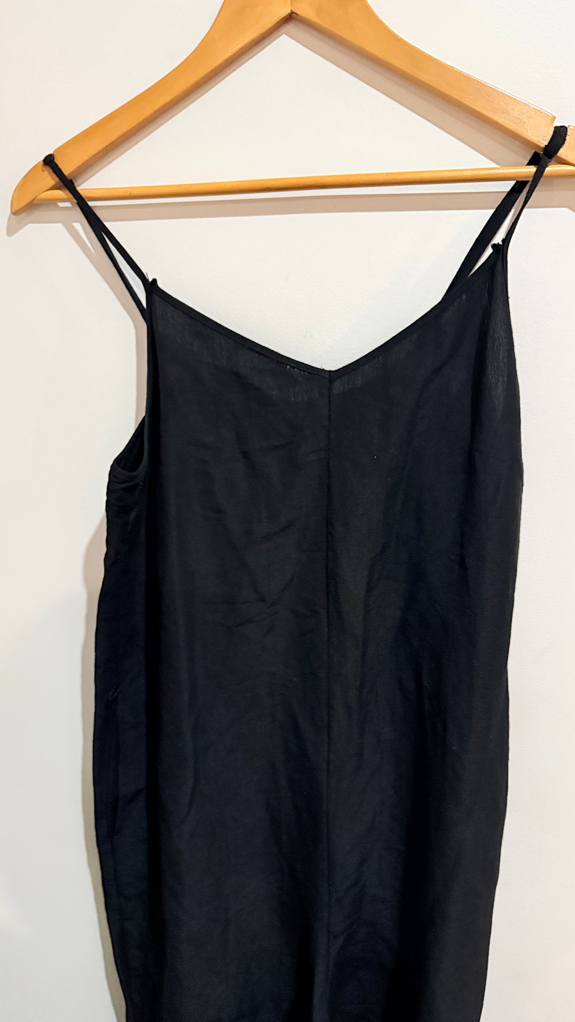 Decjuba Black Linen Blend Strappy Jumpsuit Size S