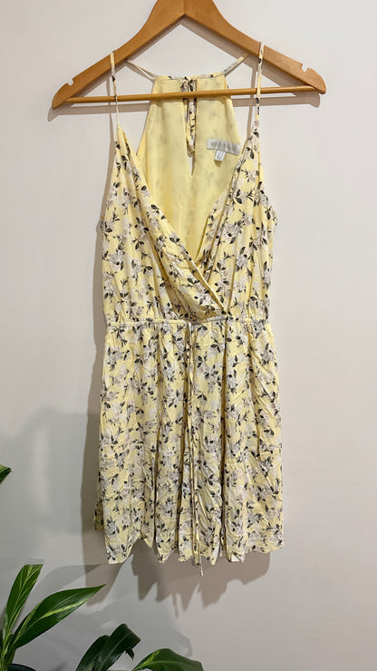 Forever New Yellow Floral Print Sleeveless Dress Size 10