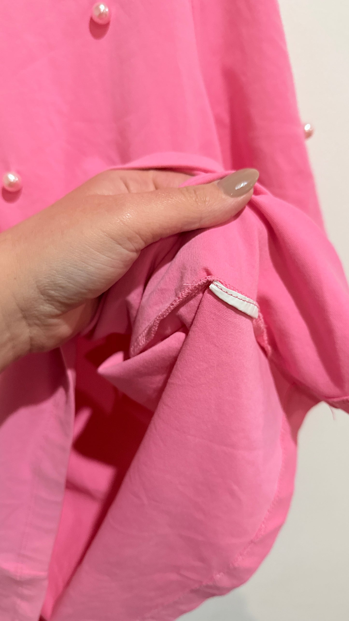 Curate by Trelise Cooper Pink Pearl Embellished T-Shirt Size S