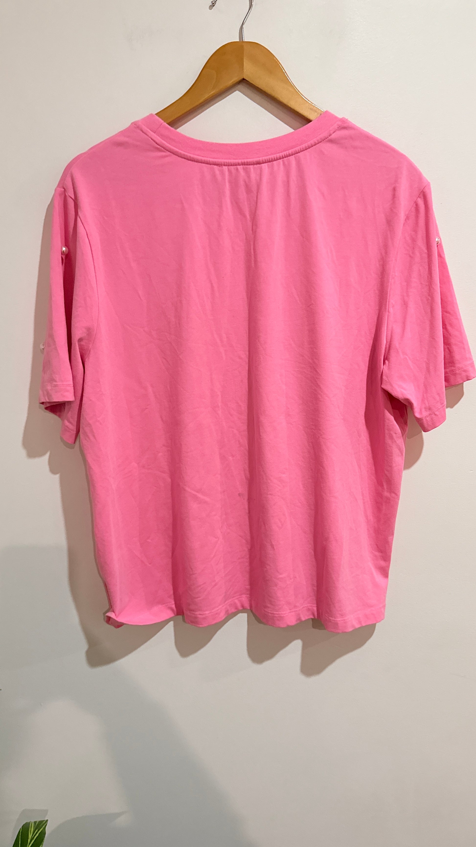 Curate by Trelise Cooper Pink Pearl Embellished T-Shirt Size S