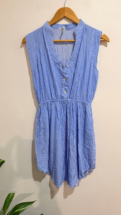 Evolve Designs Blue Gingham Playsuit Size M