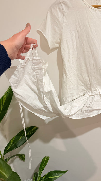 Cooper by Trelise Cooper White Frill Hem Top Size S
