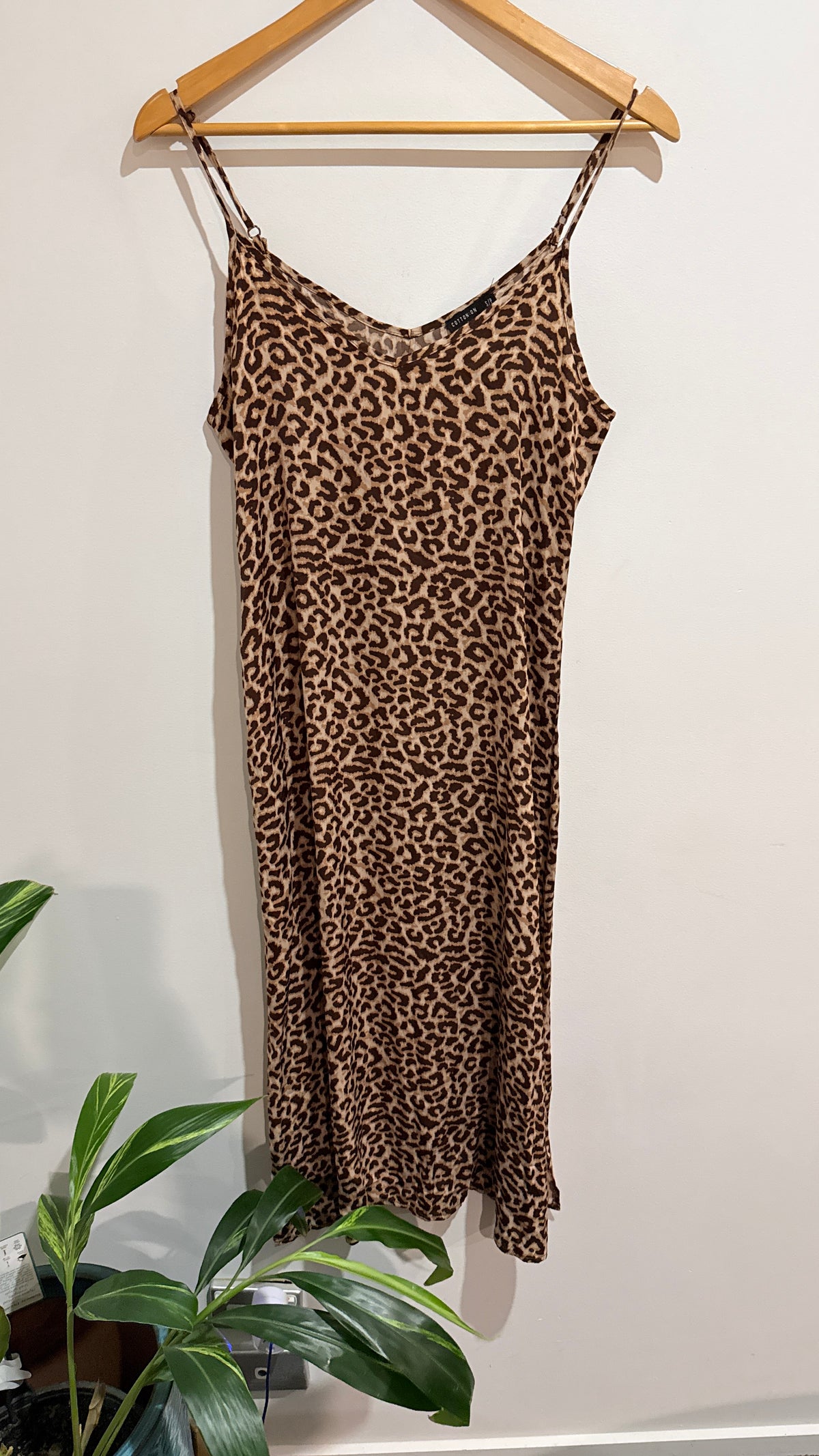 Cotton On Leopard Print Cami Slip Dress Size S