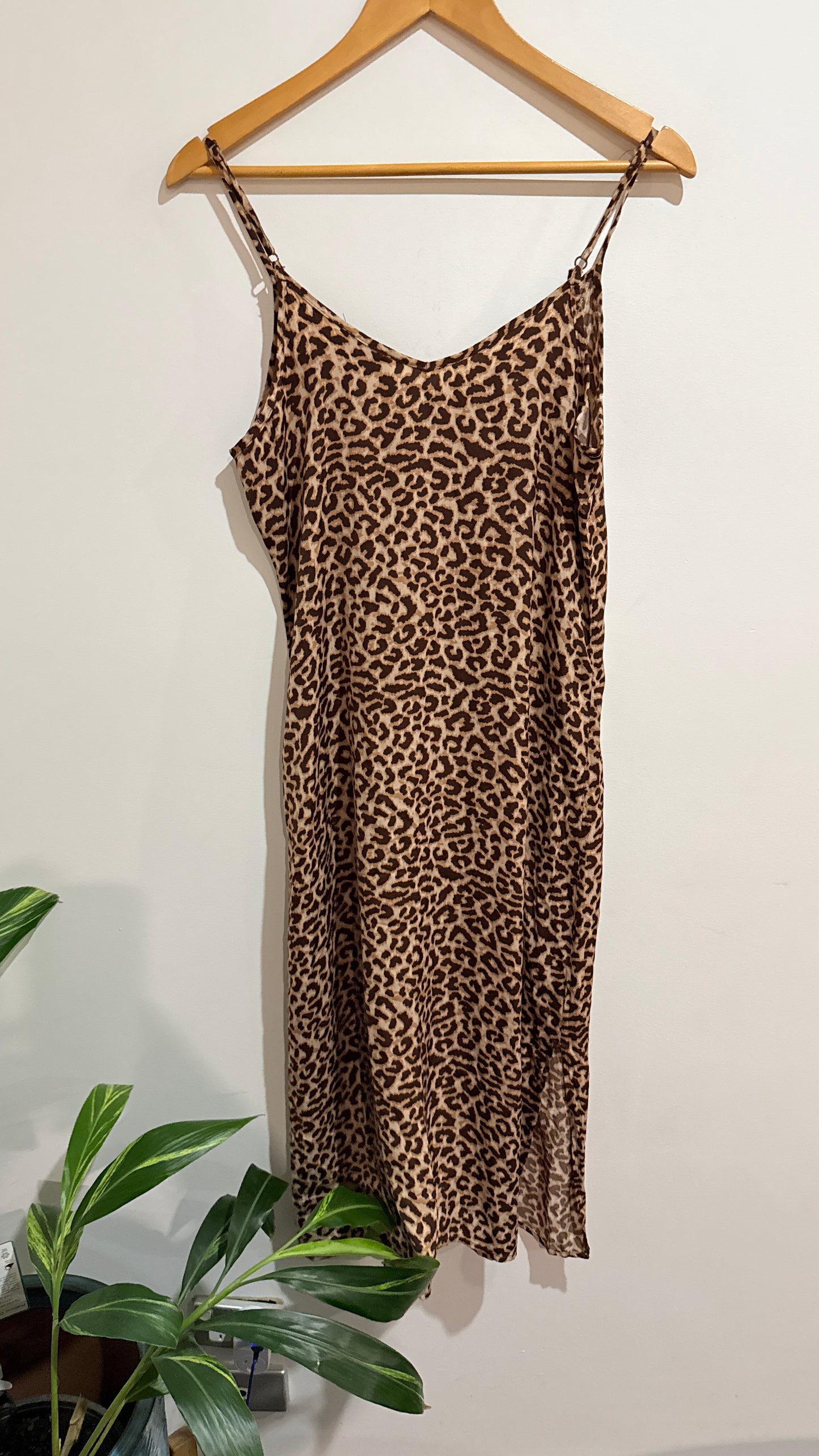 Cotton On Leopard Print Cami Slip Dress Size S
