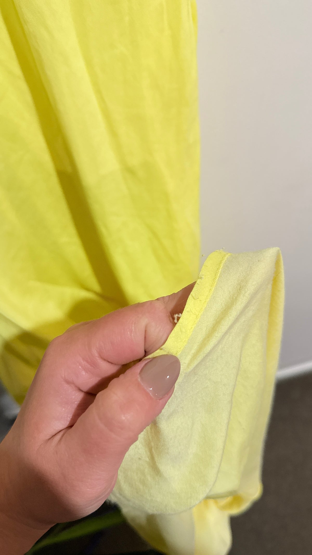 Charcoal Yellow Satin Cami Slip Dress Size 6