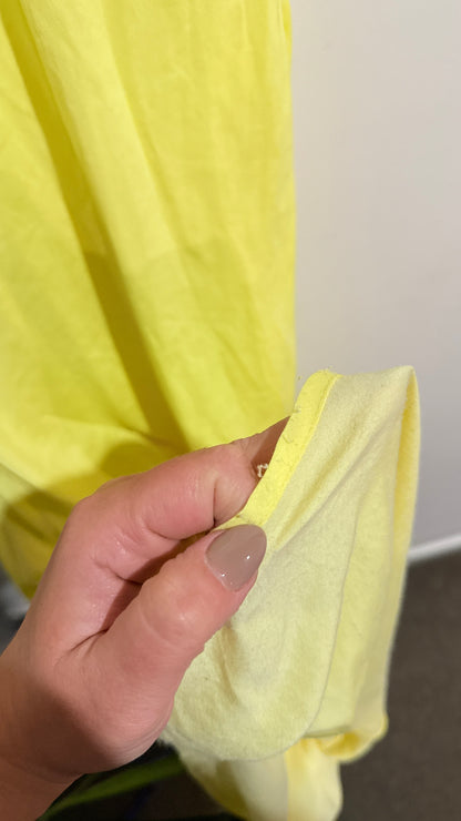Charcoal Yellow Satin Cami Slip Dress Size 6