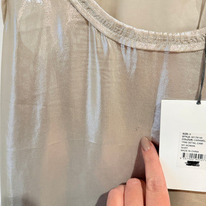 Witchery Foil Tank Top Size 6