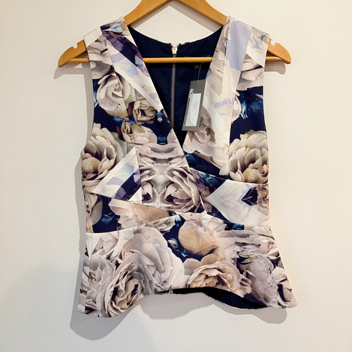 Sheike Floral Peplum Top Size 12