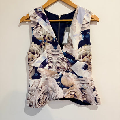 Sheike Floral Peplum Top Size 12
