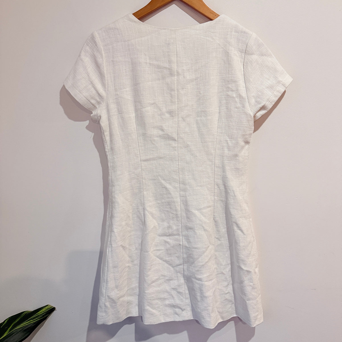 Mirrou White Button-Front Dress Size 8