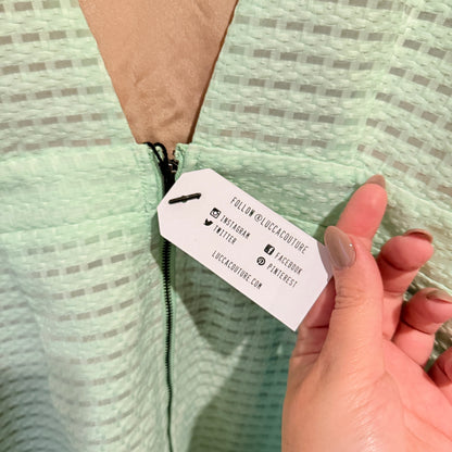 Lucca Mint Textured Fit-and-Flare Dress Size M