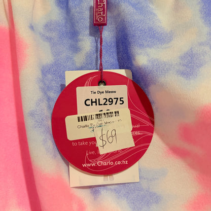 Charlo Tie Dye Meow Ruched Skirt Size 10
