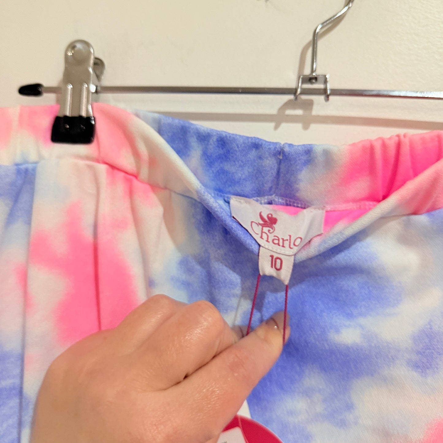 Charlo Tie Dye Meow Ruched Skirt Size 10