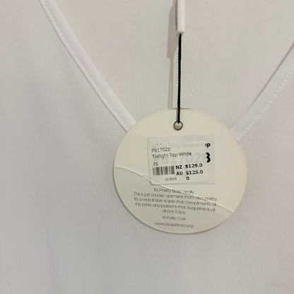 Pretty Basic by Augustine Twilight White Bell-Sleeve Top Size XS