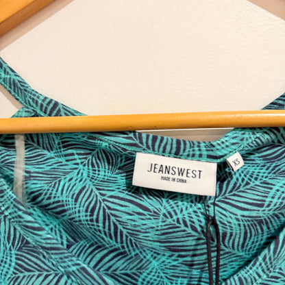 Jeanswest Leaf Print Cold-Shoulder Top Size XS