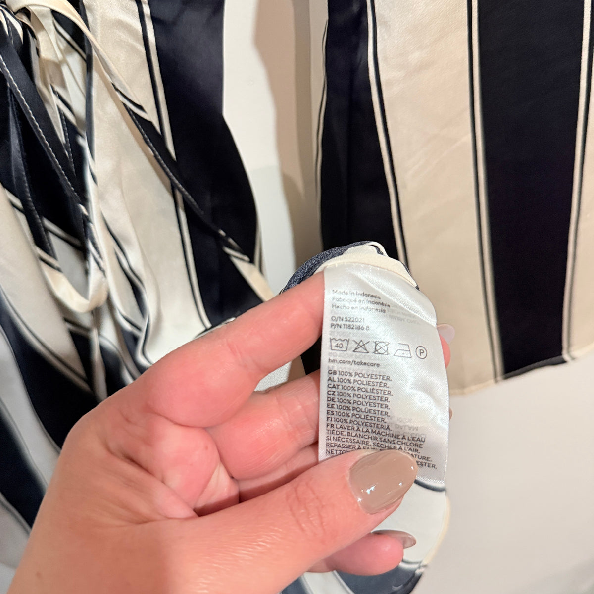 H&M Black and White Striped Wrap Playsuit Size S